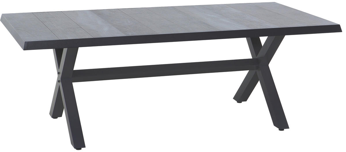 GARTENTISCH 200/100/74 cm Metall rechteckig  - Schieferfarben/Anthrazit, Basics, Keramik/Metall (200/100/74cm) - Siena Garden