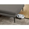 ECKSOFA in Echtleder Hellgrau  310/180 cm  - Hellgrau/Schwarz, Design, Leder/Metall (310/180cm) - Dieter Knoll