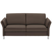 2,5-SITZER in Echtleder Dunkelbraun  - Dunkelbraun/Alufarben, Design, Leder/Metall (164/82/99cm) - Dieter Knoll