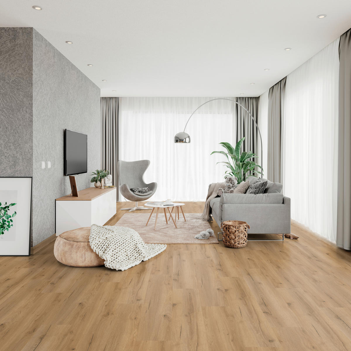 VINYLBODEN Novo Eiche Macadamia 100001601  per  m² - Eichefarben, Design, Holzwerkstoff (120,5/21,0/0,98cm) - Tilo