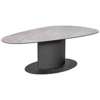 KLUBSKA MIZA, črna, bež  - črna/bež, Design, kovina/steklo (130/70/42cm) - Dieter Knoll