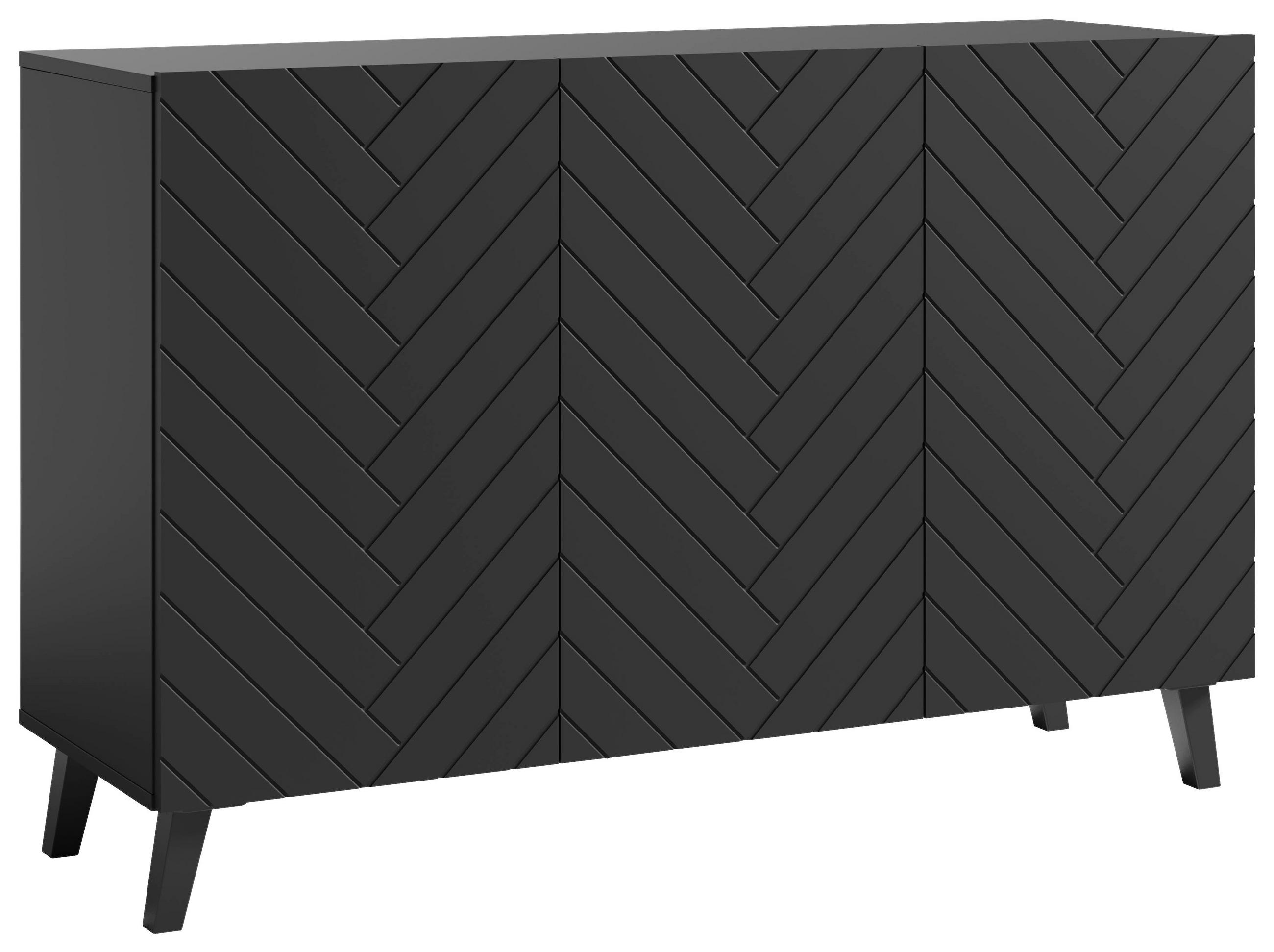 SIDEBOARD  in 120/78/39,1 cm  - Schwarz, Design, Holzwerkstoff/Kunststoff (120/78/39,1cm) - Livetastic