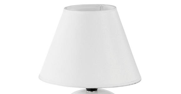 Tischlampe Cindy Cremefarben mit Kugel-Keramikfuß - Creme, KONVENTIONELL, Keramik/Textil (18/23cm) - Ombra