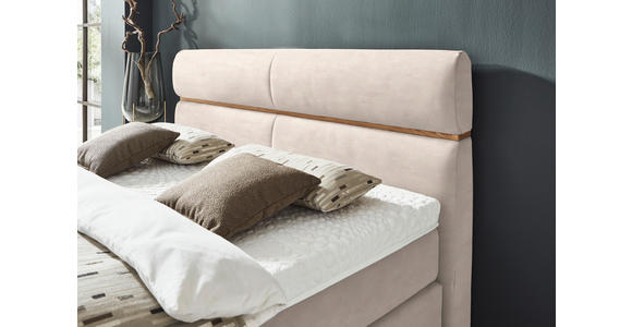 BOXSPRINGBETT 180/200 cm in Eichefarben, Beige - Eichefarben/Beige, KONVENTIONELL, Holz/Kunststoff (180/200cm) - Dieter Knoll