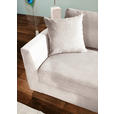 ECKSOFA Naturfarben Cord Zierkissen, Rückenkissen, Rücken echt  - Schwarz/Naturfarben, KONVENTIONELL, Kunststoff/Textil (234/170cm) - Carryhome