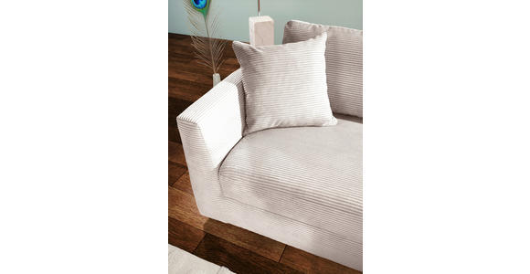 ECKSOFA Naturfarben Cord Zierkissen, Rückenkissen, Rücken echt  - Schwarz/Naturfarben, KONVENTIONELL, Kunststoff/Textil (234/170cm) - Carryhome