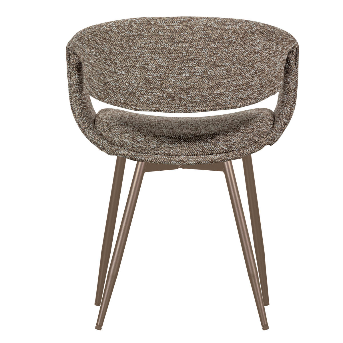 ARMLEHNSTUHL-SET 2 Stück  in Kupfer Webstoff  - Braun/Kupferfarben, MODERN, Textil/Metall (57/78/57cm) - Livetastic