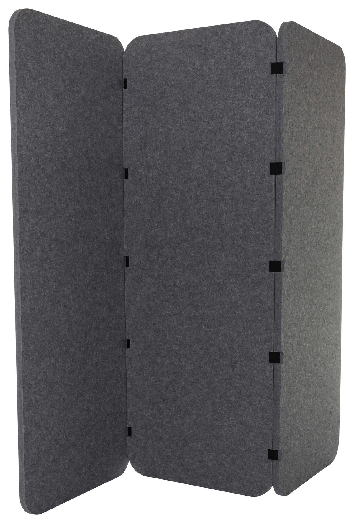 TRENNWAND Textil, Kunststoff Grau  - Grau, Basics, Kunststoff/Textil (180/160/2,5cm) - MID.YOU