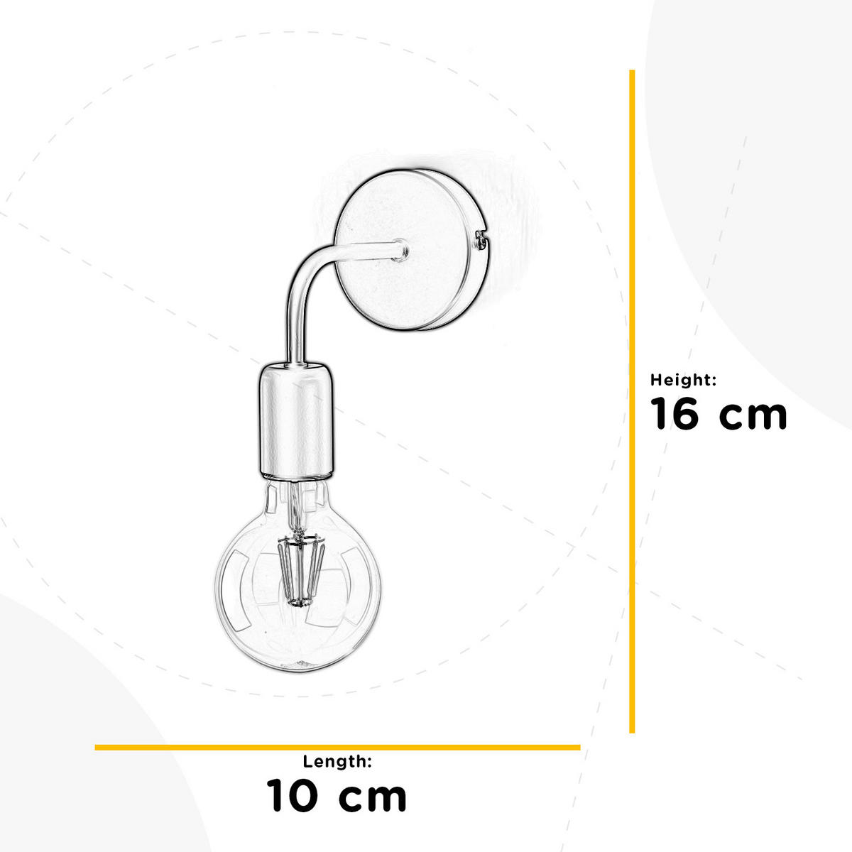 WANDLEUCHTE 10/16/15 cm   - Schwarz, KONVENTIONELL, Metall (10/16/15cm)
