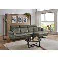 ECKSOFA in Echtleder Grau  300/157 cm  - Schwarz/Grau, Design, Leder/Metall (300/157cm) - Dieter Knoll