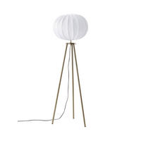 STEHLEUCHTE PR Home Base   - Goldfarben/Weiß, LIFESTYLE, Textil/Metall (40/125/40cm)