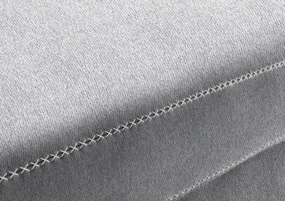 ECKSOFA  in Mikrofaser Hellgrau  273/226 cm  - Eichefarben/Beige, Natur, Holz/Textil (273/226cm) - Beldomo System