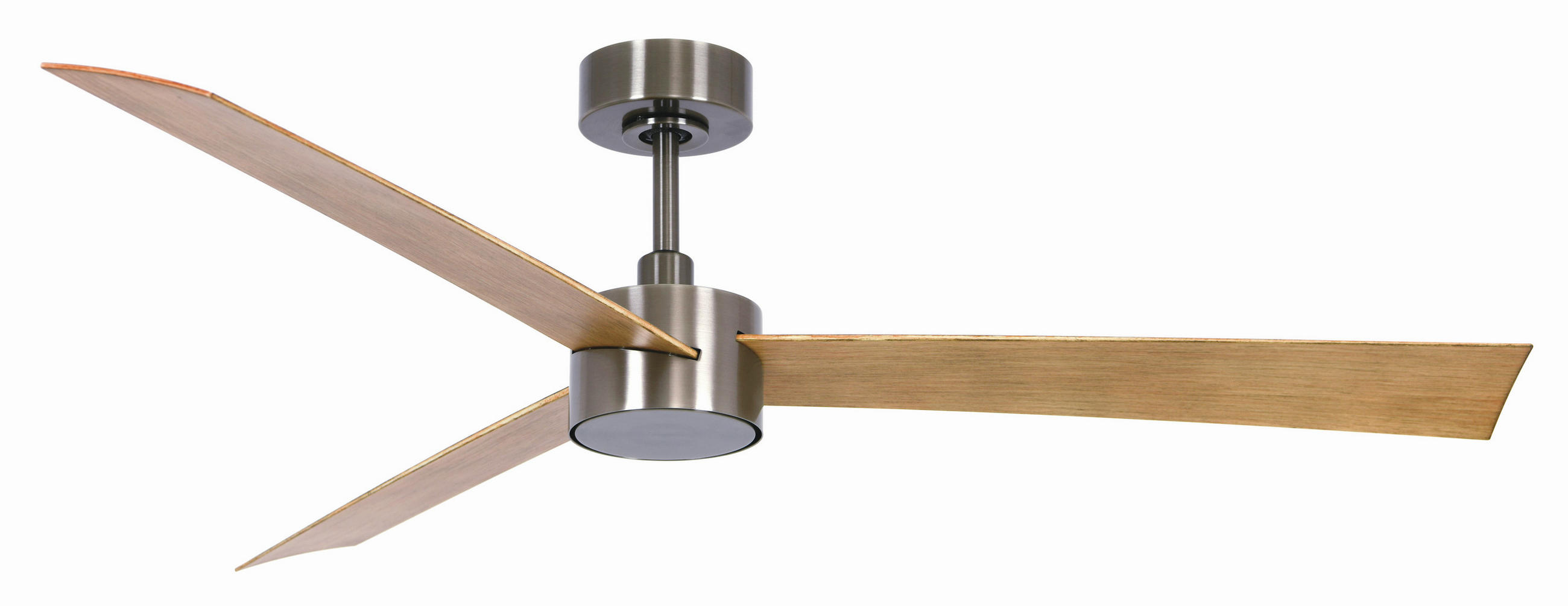 DECKENVENTILATOR - Teakfarben/Nickelfarben, Trend, Kunststoff/Metall (132cm) - P & B