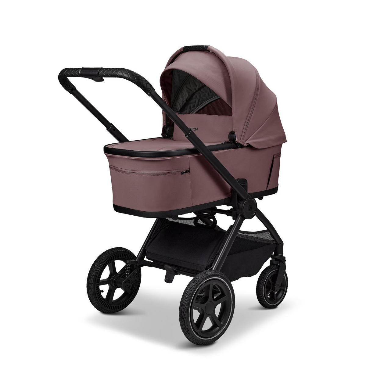 KINDERWAGENSET  GIO FOLD SET AIR  tonka  - Schwarz/Mokka, Basics, Textil/Metall (120/58/92cm) - Moon Edition