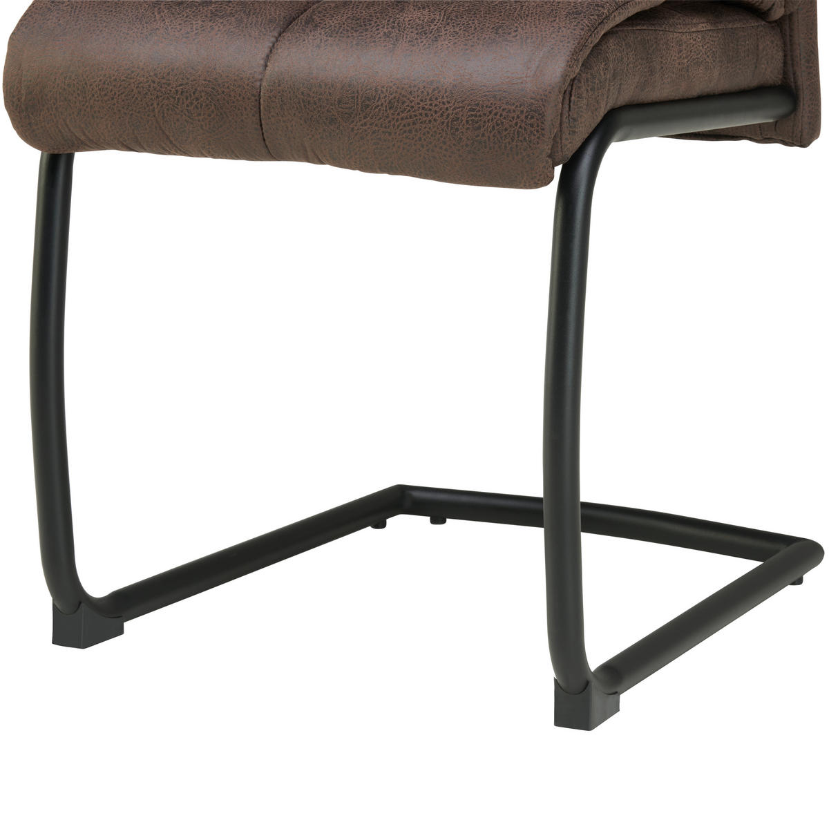SCHWINGSTUHL  in Eisen Mikrofaser  - Schwarz/Braun, LIFESTYLE, Textil/Metall (38/97/45cm) - Livetastic