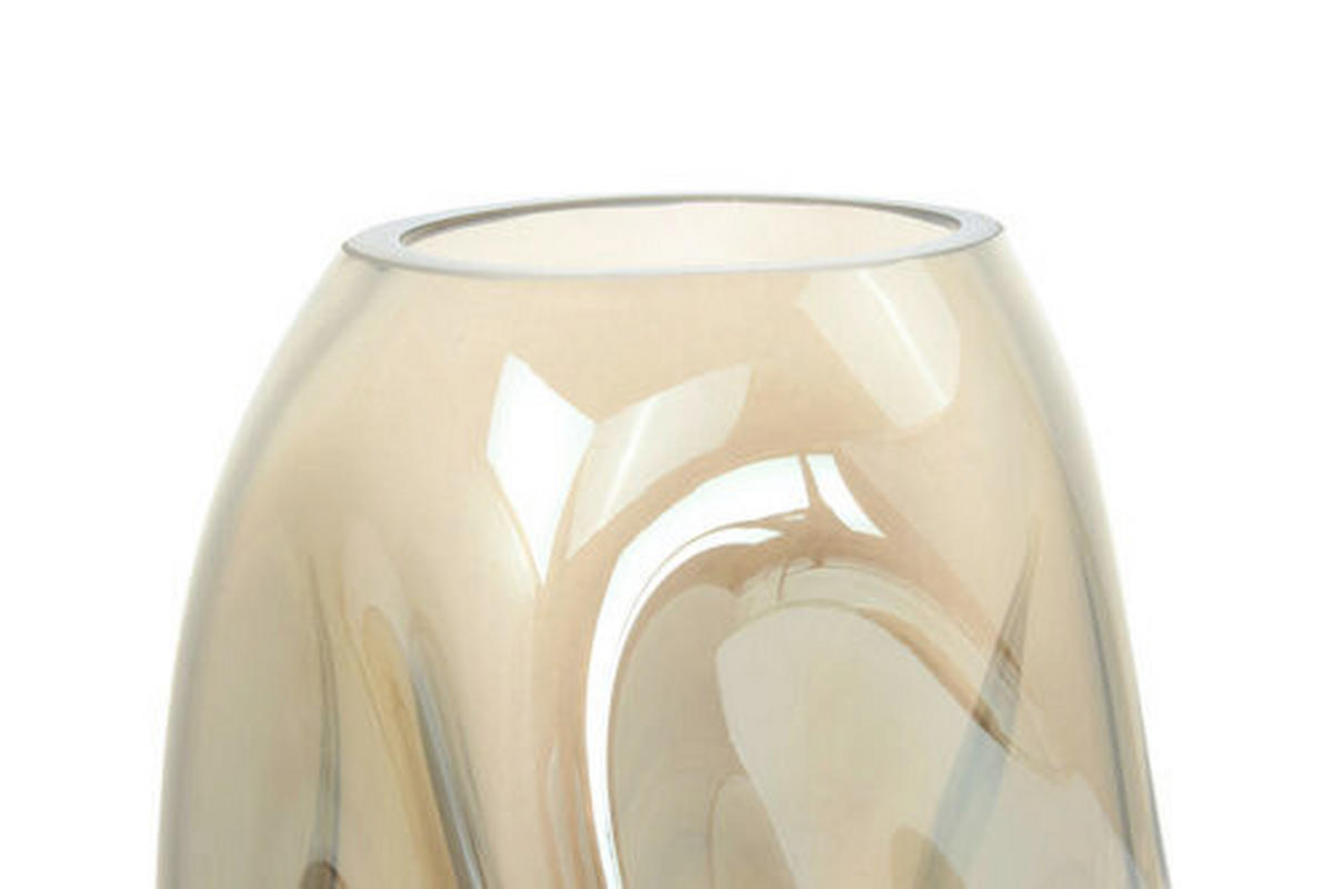 VASE  - Bernsteinfarben, Design, Glas (15/25/15cm) - Kayoom