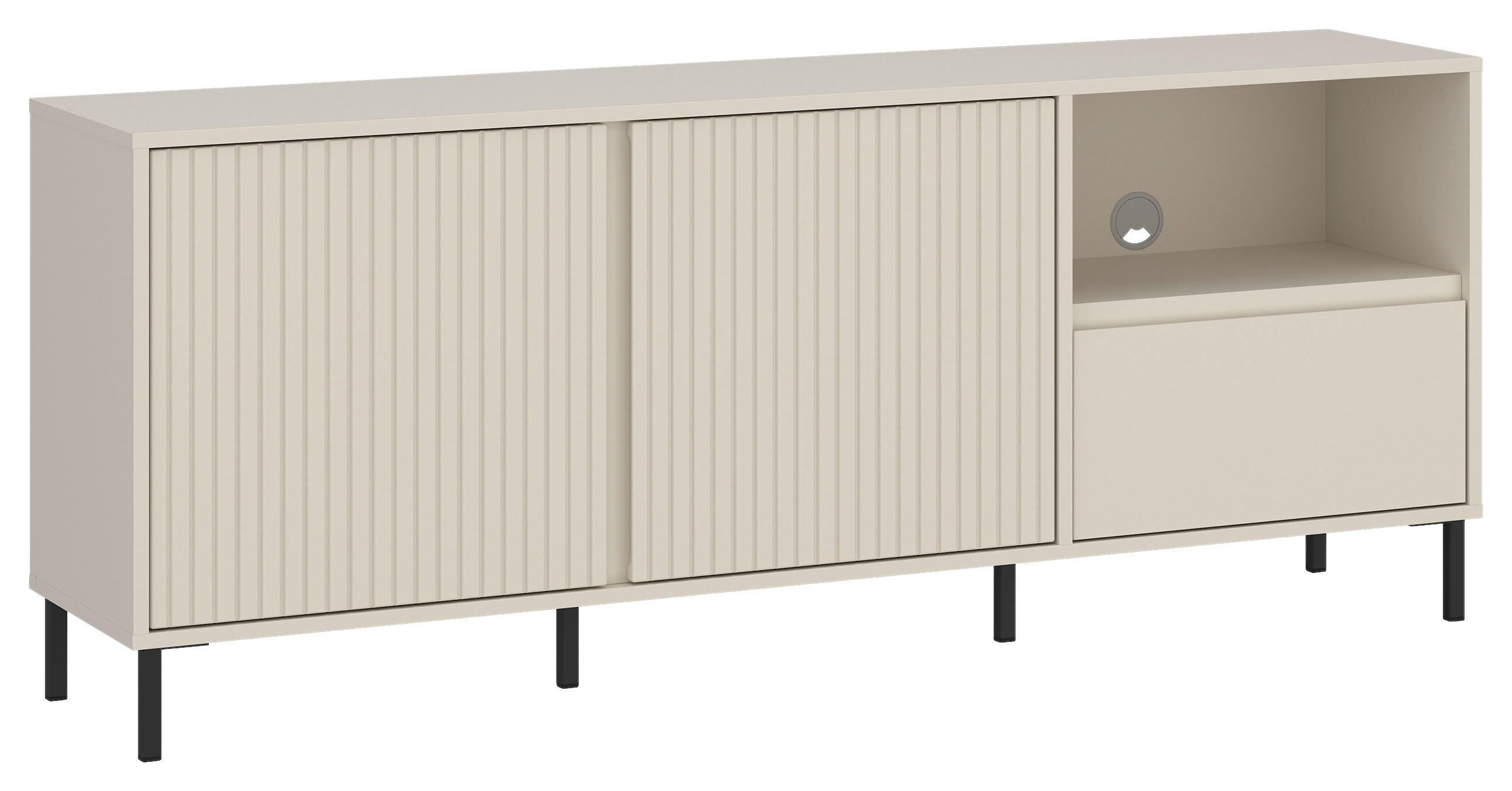 TV-Element Avenale - Kaschmir/Schwarz, Trend, Holzwerkstoff/Metall (157,8/65,4/40cm) - Hom`in