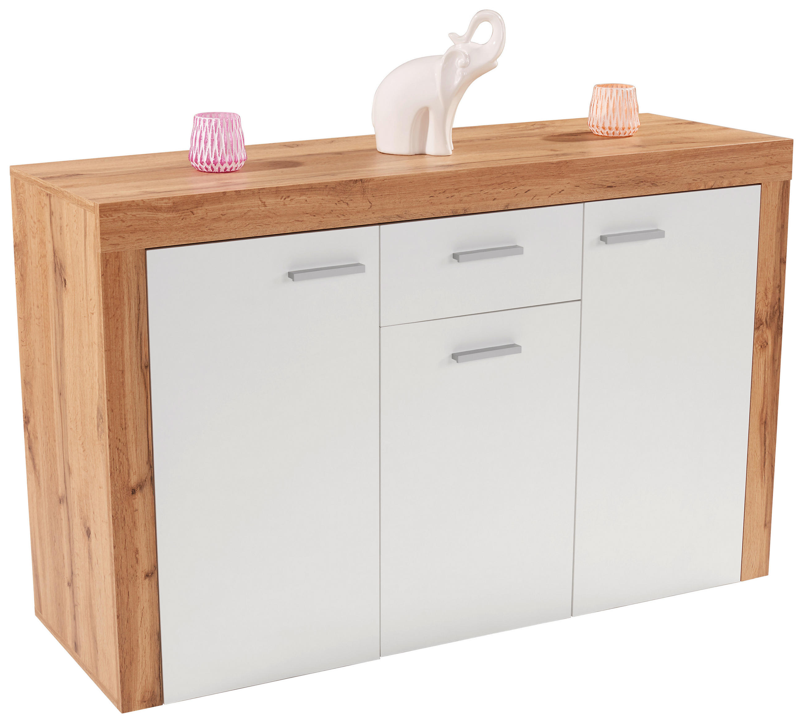 Kommode B 133,9cm Focus Wotan Eiche Dekor/Weiß