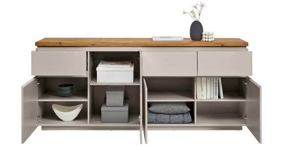 SIDEBOARD 195/82/42 cm  - Kaschmir/Eichefarben, KONVENTIONELL, Holz/Holzwerkstoff (195/82/42cm) - Novel