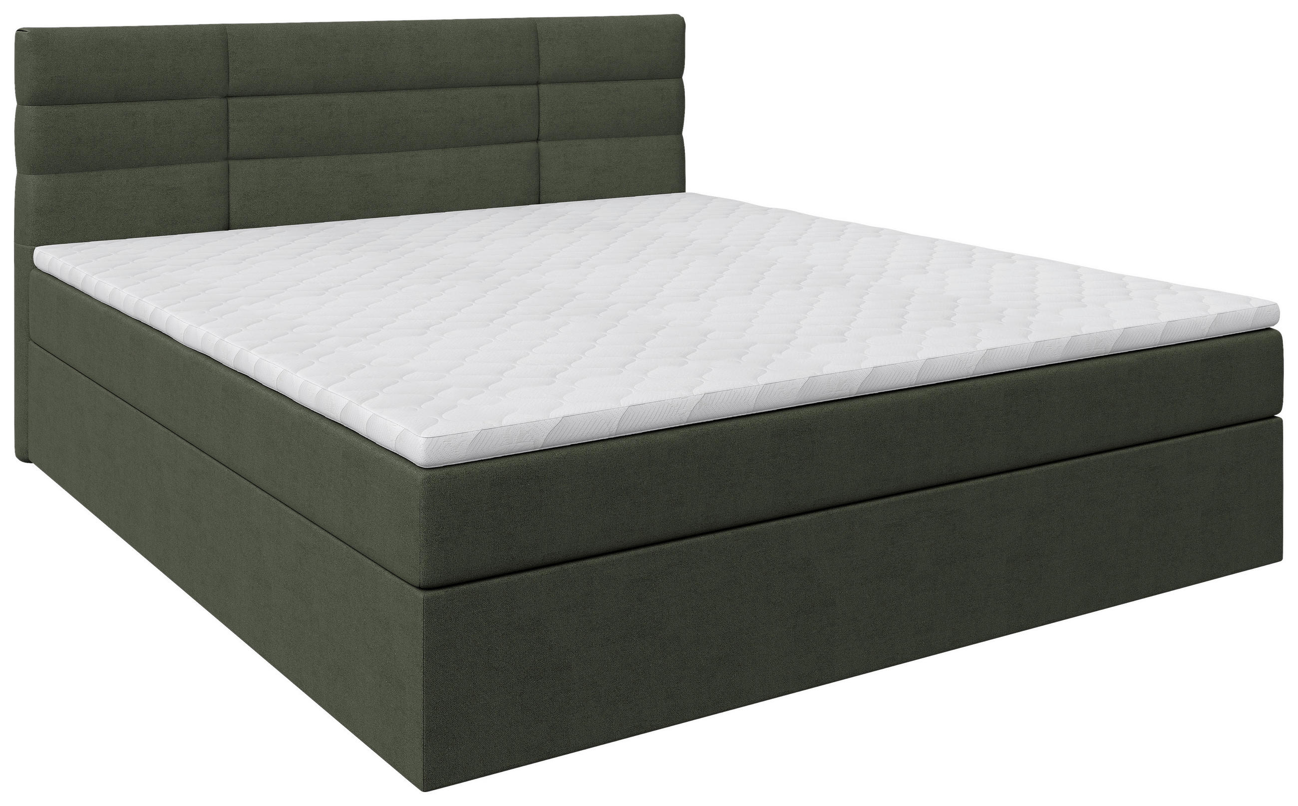 BOXBETT 180/200 cm  Dunkelgrün  - Dunkelgrün/Schwarz, Konventionell, Holz/Kunststoff (180/200cm) - Carryhome