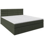 BOXBETT 180/200 cm  in Dunkelgrün  - Dunkelgrün/Schwarz, KONVENTIONELL, Holz/Kunststoff (180/200cm) - Carryhome