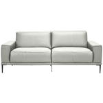 2,5-SITZER in Leder Silberfarben  - Silberfarben/Schwarz, Design, Leder/Metall (200/102/92cm) - Johann Jakob