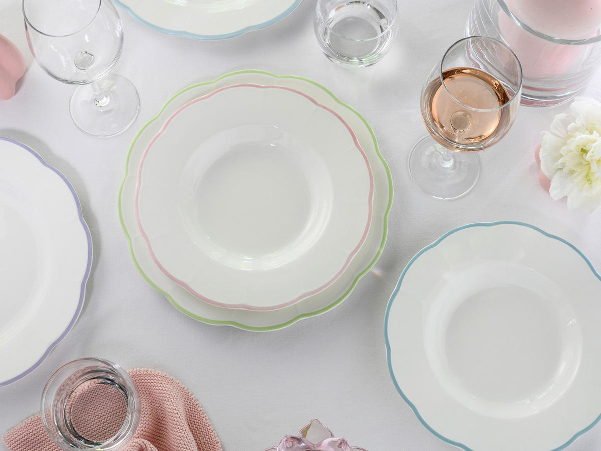 Serviciu De Masă 8 piese  - lila/verde limetă, Basics, ceramică - Creatable
