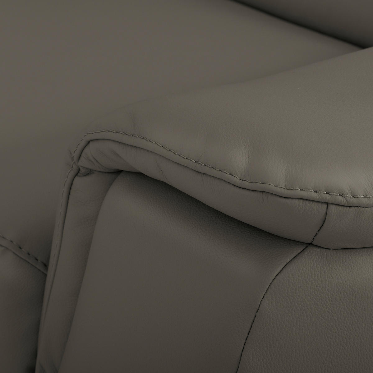 WOHNLANDSCHAFT  in Kombination Echtleder/Lederlook Schlammfarben  - Schlammfarben, Leder/Metall (211/262cm) - Celina Home