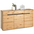 SIDEBOARD 152/84/38 cm  - Eichefarben/Anthrazit, KONVENTIONELL, Holz/Holzwerkstoff (152/84/38cm) - Linea Natura