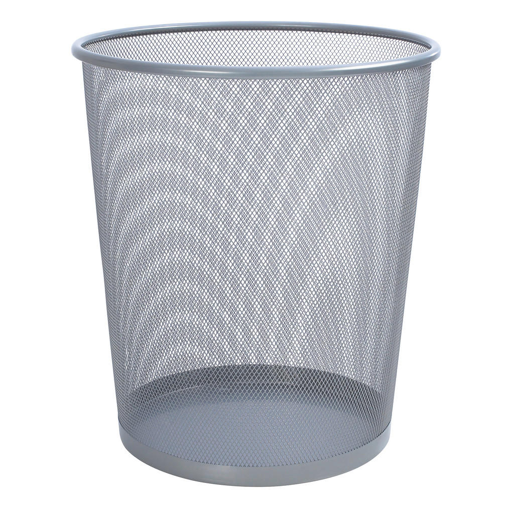 Papierkkorb Mesh Silber Metall Ø 30,5 Cm Gitterkorb