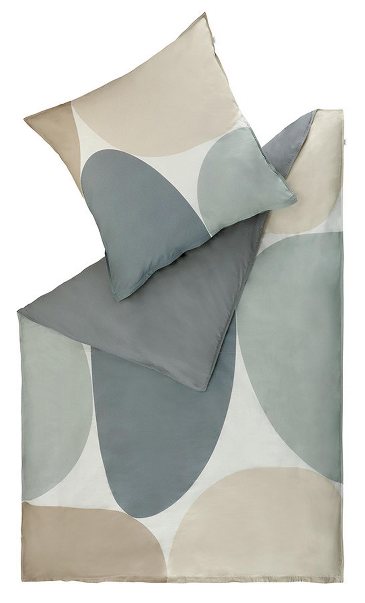 WENDEBETTWÄSCHE SW-Pebble grau Perkal 135/200 cm  - Beige/Creme, Design, Textil (135/200cm) - Schöner Wohnen