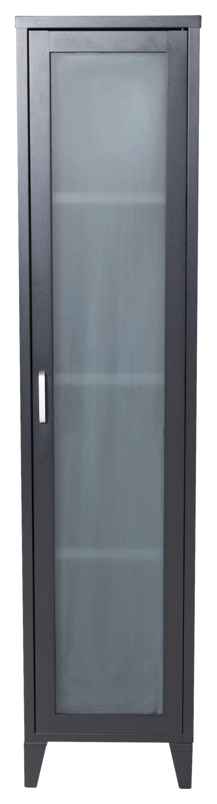 VITRINE in Schwarz  - Schwarz, Design, Glas/Metall (35/150/35cm) - Livetastic