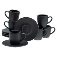 TASSENSET Soft Touch Black 12-teilig  - Basics, Keramik (18/14/23cm) - Creatable