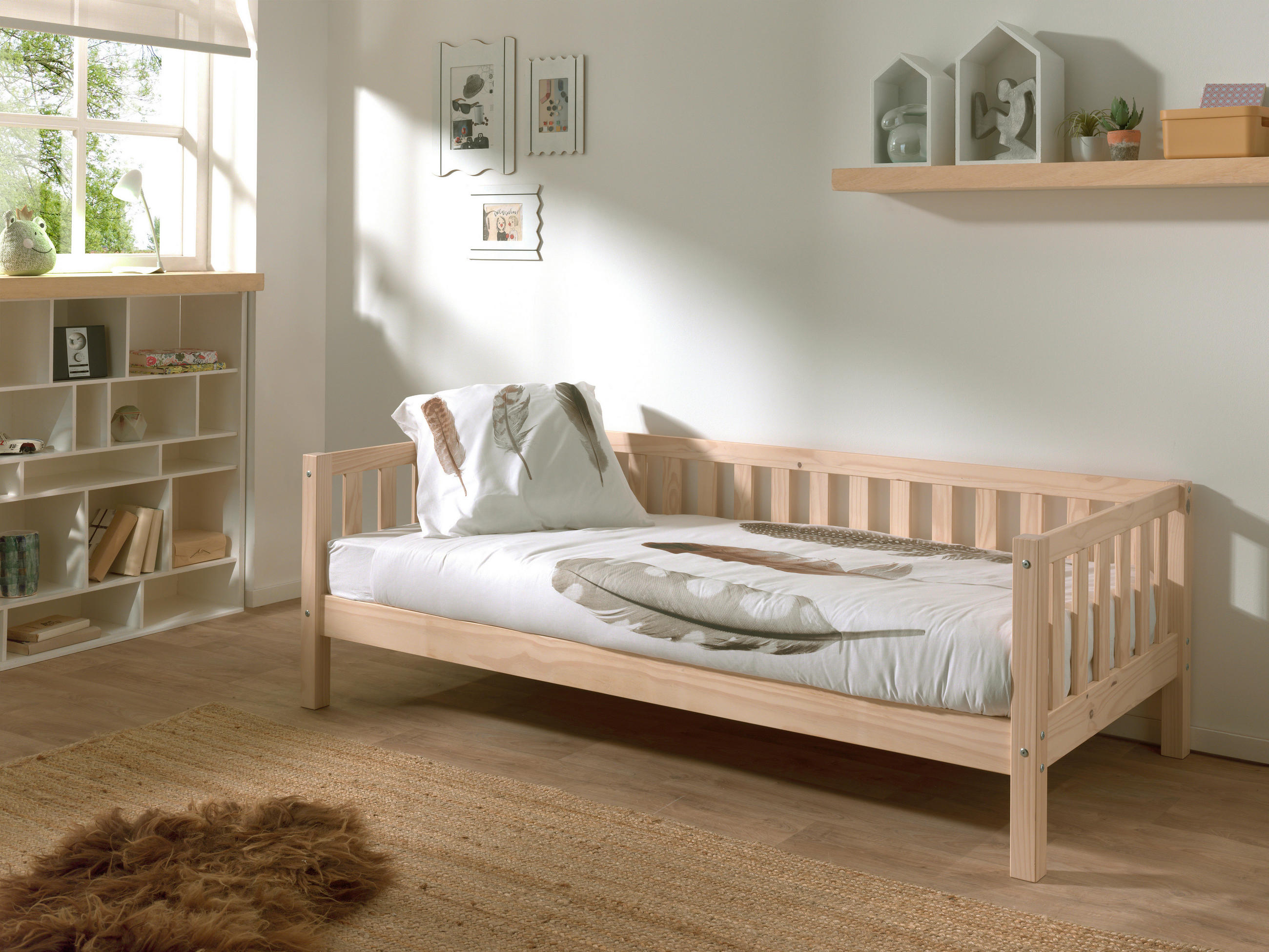 KINDER-/JUNIORBETT - Kieferfarben, MODERN, Holz/Holzwerkstoff (90/200cm) - Vipack