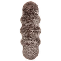 KUNSTFELL 60/180 cm Sarah Double Taupe Tierform  - Taupe, Basics, Kunststoff/Textil (60/180cm) - Novel