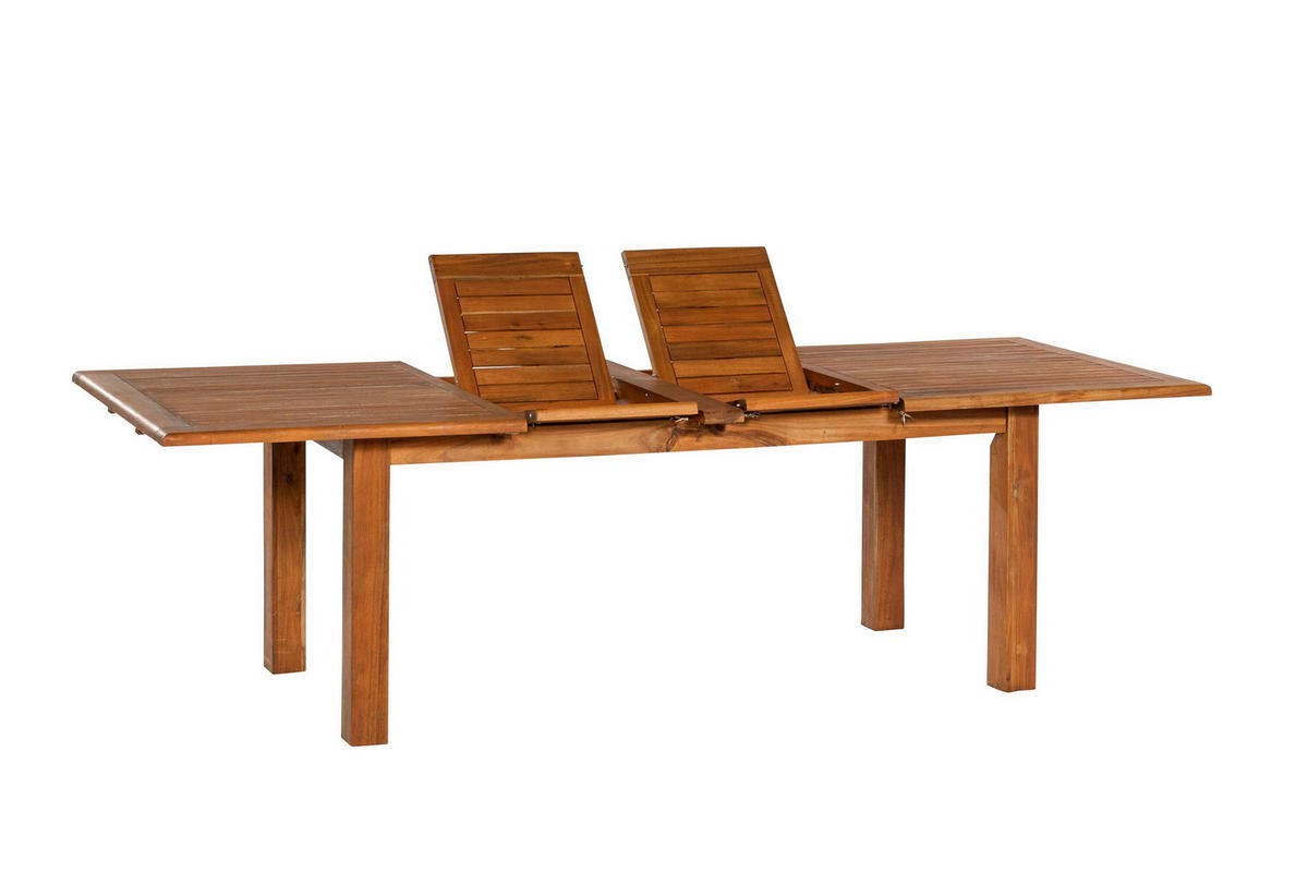 GARTENTISCHGRUPPE Akazie Hartholz  - Naturfarben, KONVENTIONELL, Holz/Kunststoff - Gardenson