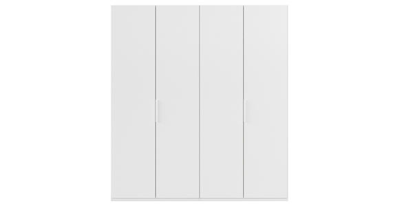 DREHTÜRENSCHRANK 201/223/61 cm,  in Weiß, 4-türig  - Weiß, Basics, Holzwerkstoff/Metall (201/223/61cm) - Novel