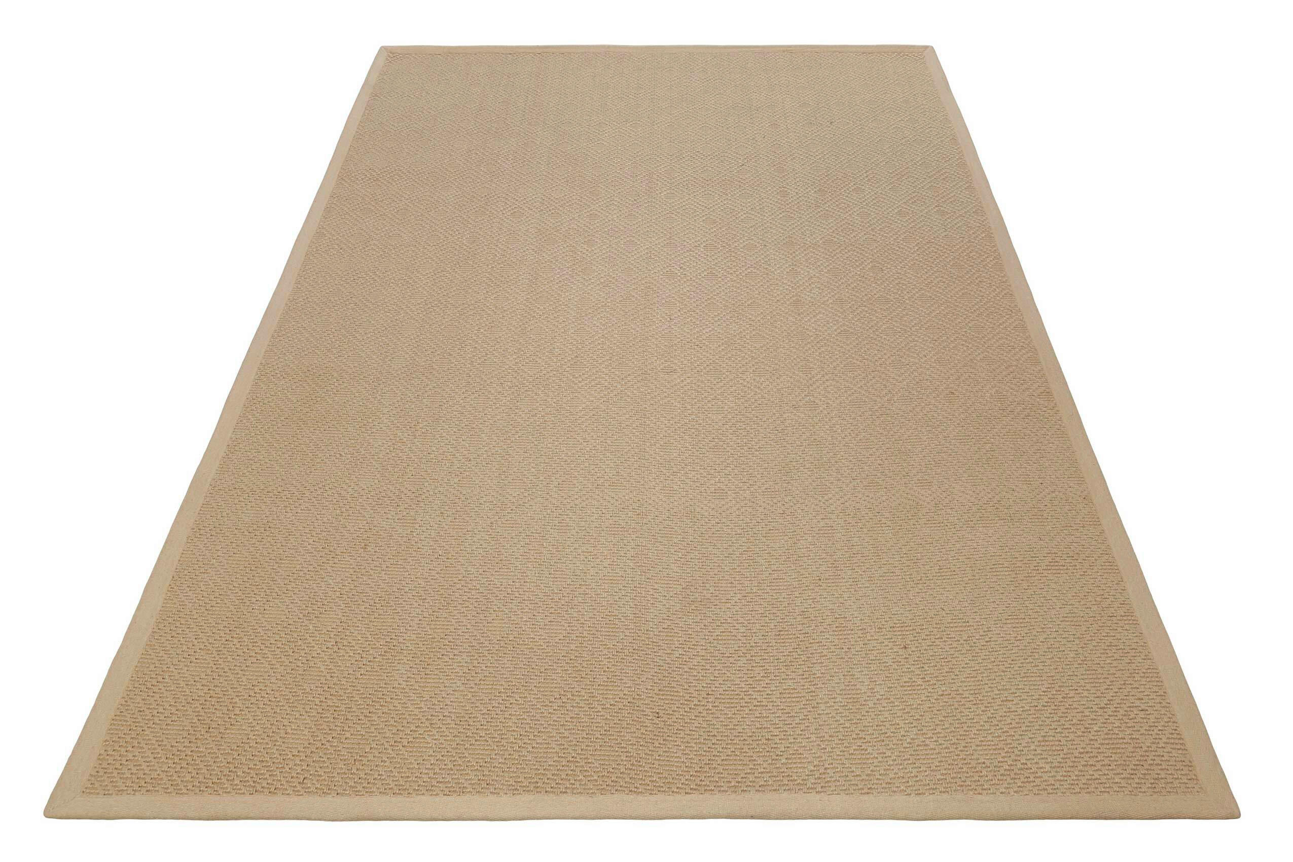 Thumbnail - Wecon Home Flachwebeteppich Hugo two, Hellbraun, Textil, Uni, rechteckig, 110x170 cm, GoodWeave, für Fußbodenheizung gee...