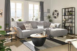 Wohnlandschaft In Grau Mit Boxspring Polsterung