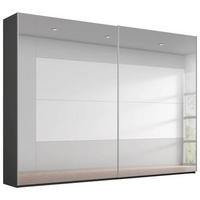 SCHWEBETÜRENSCHRANK  in Graphitfarben, Grau  - Graphitfarben/Grau, KONVENTIONELL, Glas/Holzwerkstoff (271/223/68cm) - Xora