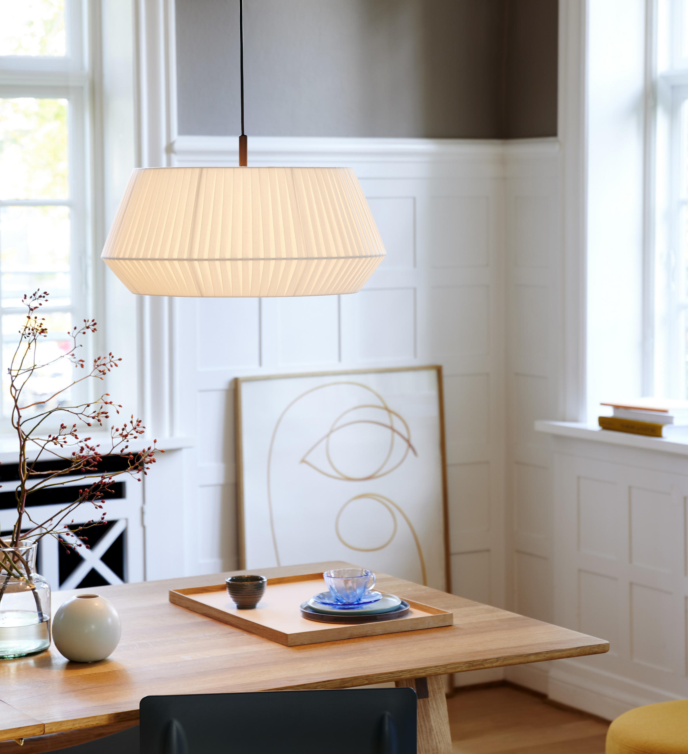 HÄNGELEUCHTE DICTE 53/29 cm - Weiß, Design, Textil (53/29cm) - Nordlux