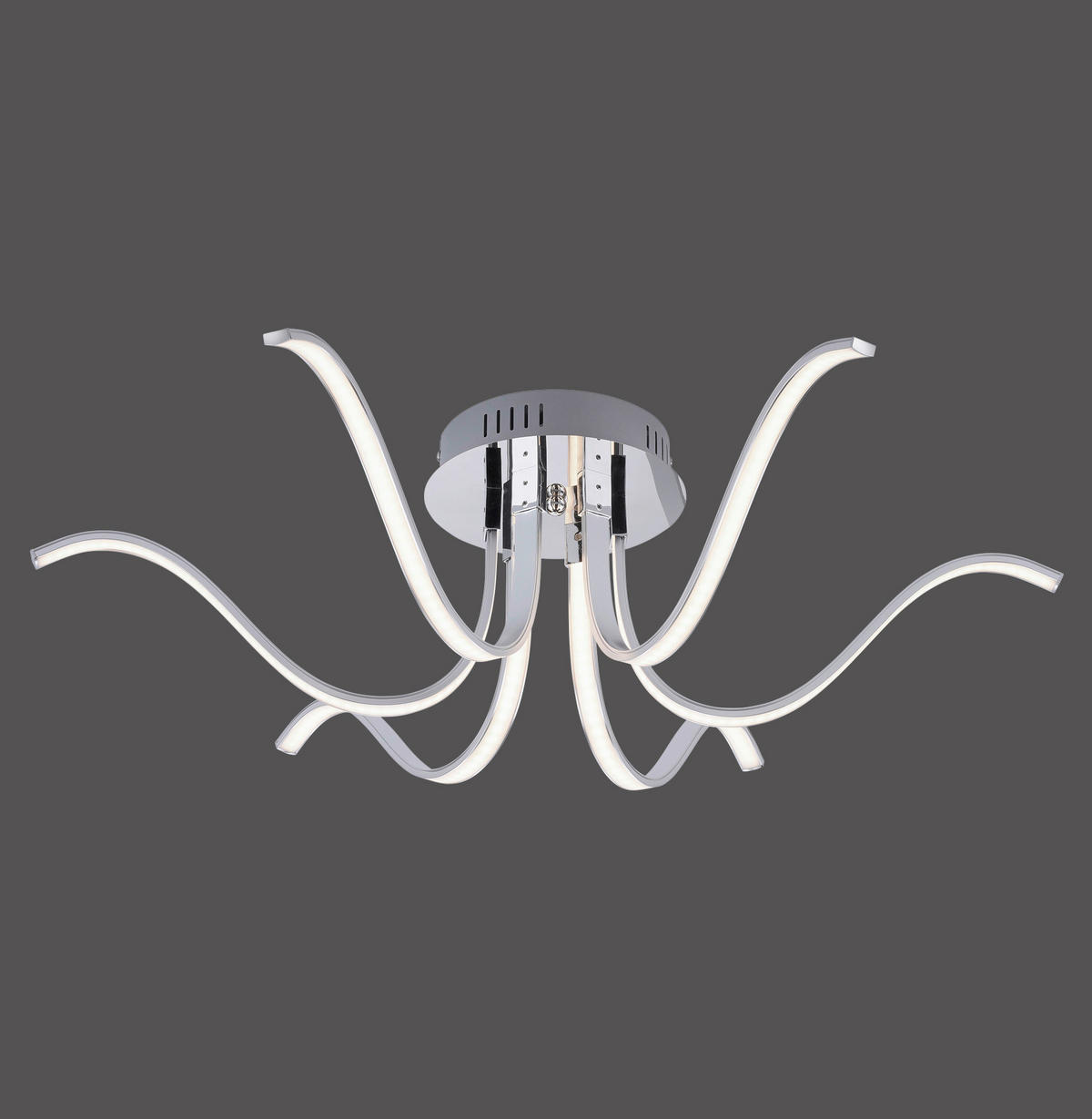 DECKENLEUCHTE Valerie 67/67/21 cm   - Silberfarben, Design, Kunststoff/Metall (67/67/21cm)
