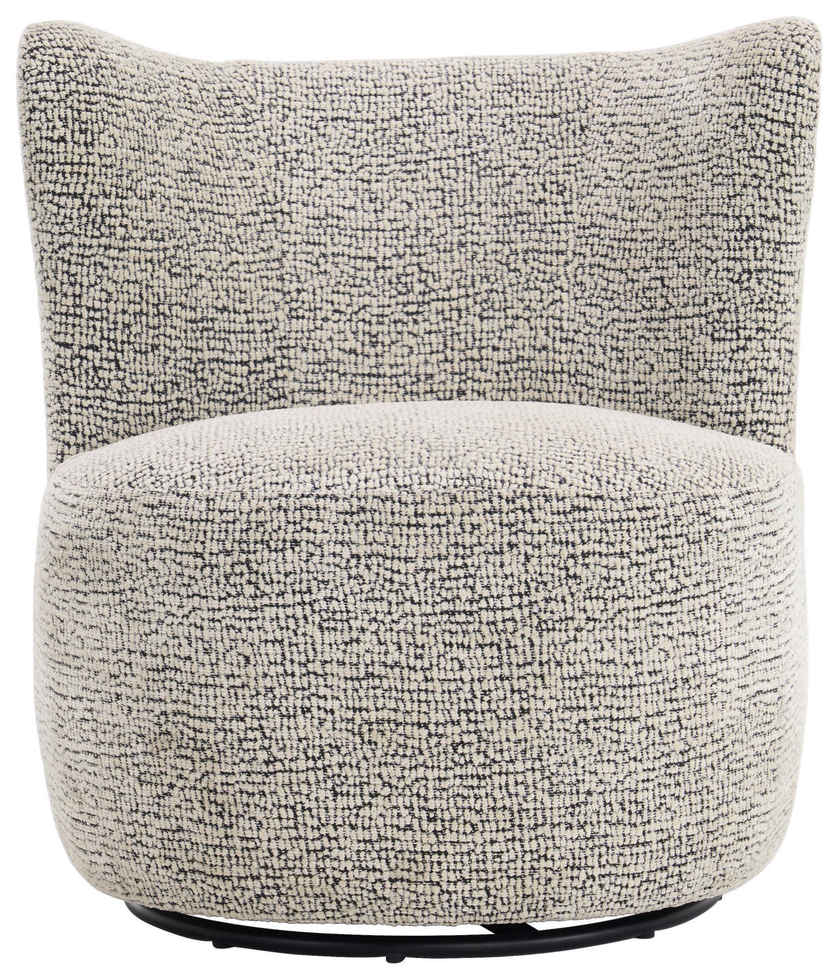 SESSEL in Leinenoptik Grau, Schwarz  - Schwarz/Grau, Design, Textil/Metall (75/79/76cm) - Xora