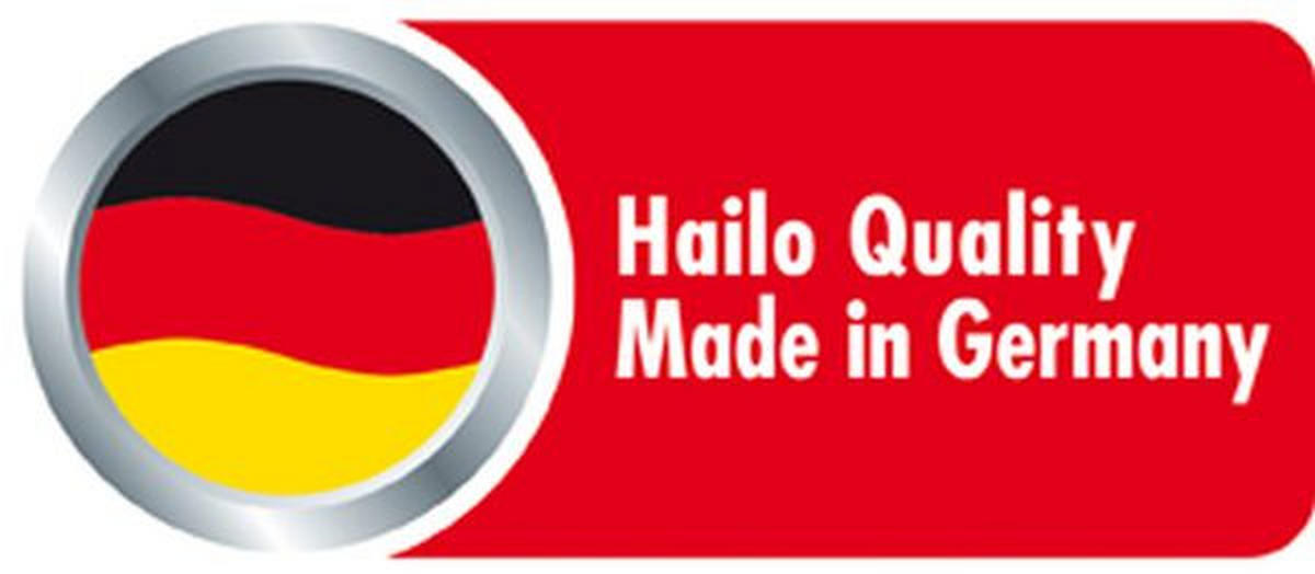 KLAPPTRITTLEITER - Schwarz/Weiß, Basics, Kunststoff/Metall (49/45/49cm) - Hailo