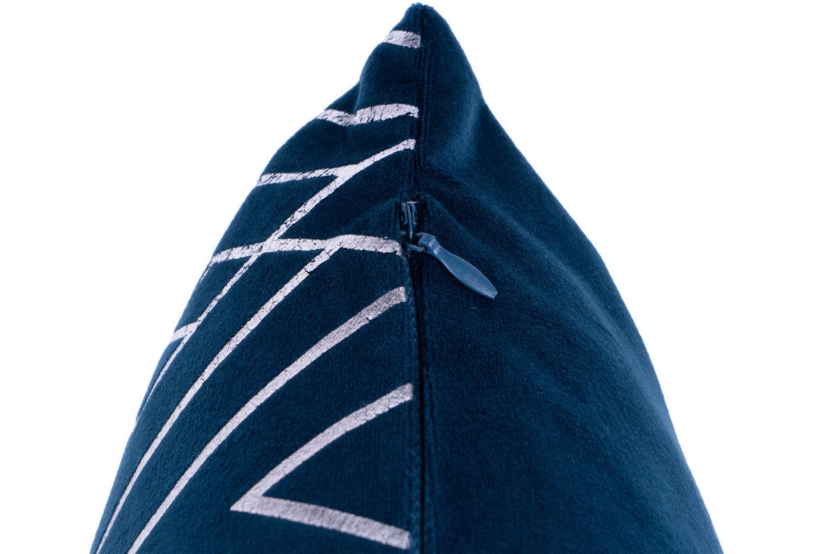 ZIERKISSENSET  30x45/50x45 cm   - Blau/Silberfarben, KONVENTIONELL, Textil (30x45/50x45cm)