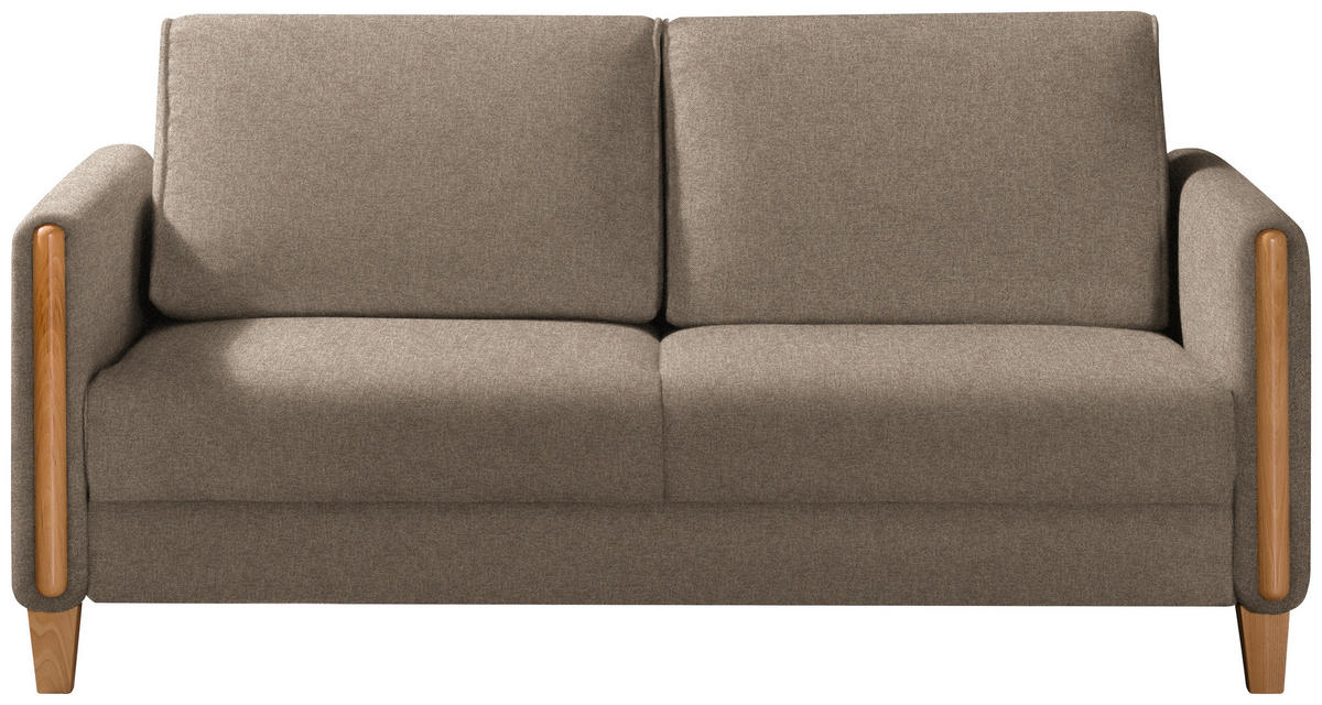 SCHLAFSOFA in Flachgewebe, Batist Buchefarben, Hellbraun  - Hellbraun/Buchefarben, Design, Holz/Textil (174/88/104cm) - Niels Andersson
