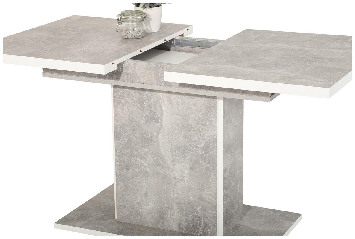 ESSTISCH Hellgrau rechteckig  ausziehbar  - Hellgrau, MODERN, Holzwerkstoff (120/80/76cm) - MID.YOU
