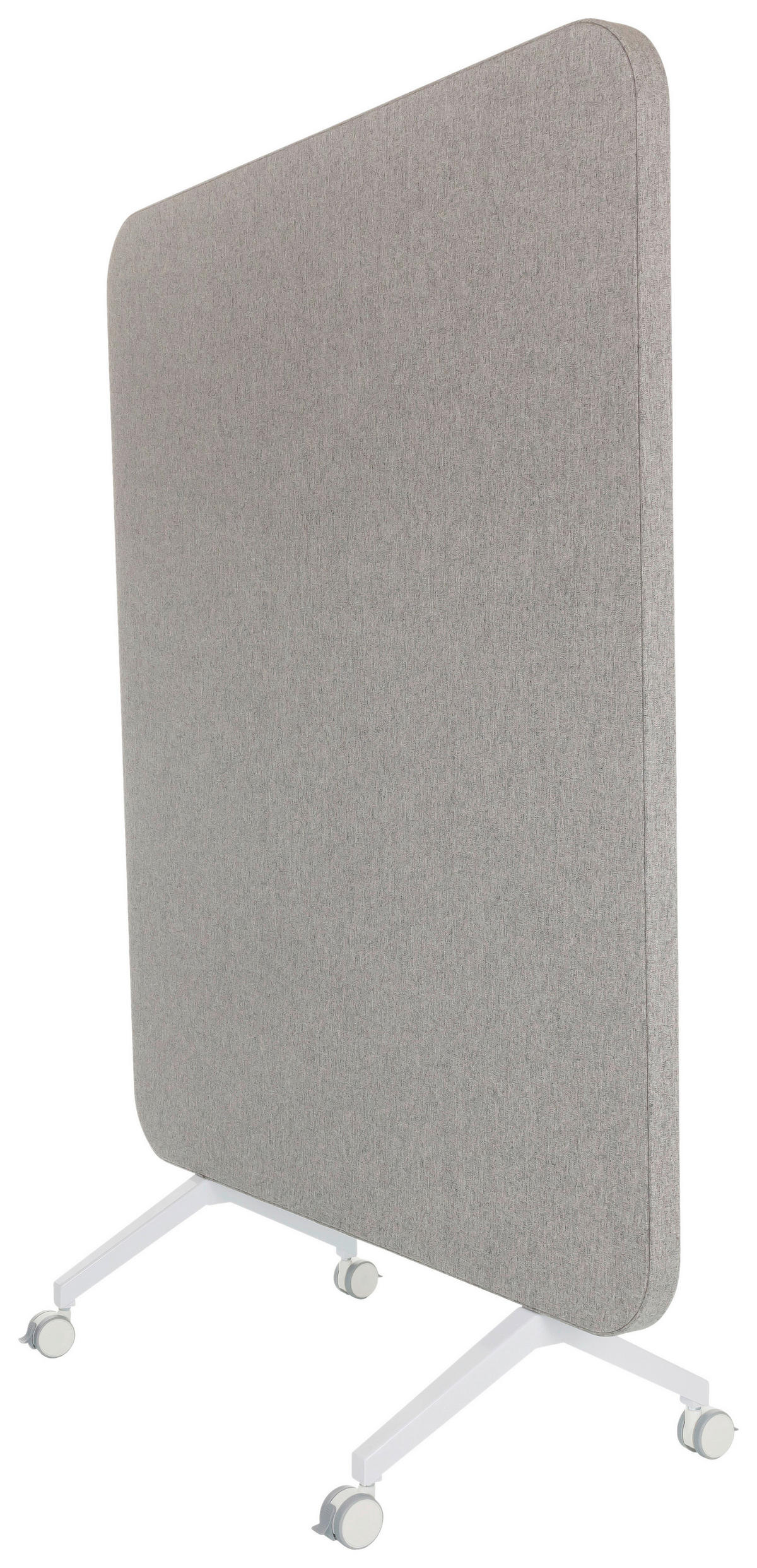 Akustikwand mit Whiteboard  in Grau  - Grau, Basics, Glas/Kunststoff (120/164/60cm) - MID.YOU