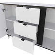 SIDEBOARD  in 136,8/82/35,2 cm  - Schwarz/Weiß, MODERN, Holzwerkstoff/Kunststoff (136,8/82/35,2cm) - Carryhome