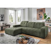 ECKSOFA Vicari Dunkelgrün Chenille  - Dunkelgrün/Schwarz, MODERN, Textil/Metall (292/185cm) - Livetastic